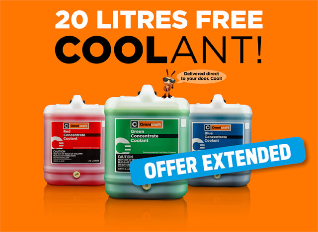 20 litres free coolant - offer extended!
